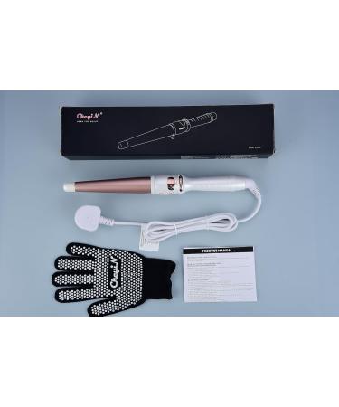 CkeyiN Professional Ceramic Hair Curling Wand 25-32MM - Adjustable Temperature - LCD Screen - Glove Included - Buy Online on GoSupps.com