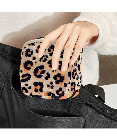Leopard Print Menstrual Cup Pouch and Pad Bag - Portable Storage for Feminine Hygiene Products | Color 8 - Buy Online on GoSupps.com