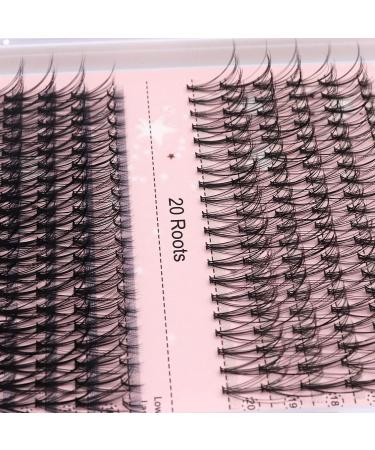 Losha Individual Lashes 10D/20D Mix 16-20mm D Curl Eyelash Extensions - Professional Makeup, 0.1/0.07mm Eye Lash Clusters - Buy Online on GoSupps.com