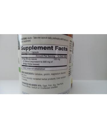 Mason Vitamins Ginkgo Biloba 500mg | 180 Gelatin Capsules x 2 Bottles | Total 360 Capsules - Buy Online on GoSupps.com