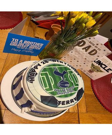 Your Football Team Logo Birthday Personalised 7.5 in Edible Icing paper Cake Topper Decoration - Buy Online on GoSupps.com