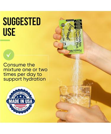 PowderVitamin Electrolytes Powder Plus Keto Lemonade Zero Sugar 1000mg Potassium 120mg Calcium 120mg Magnesium Non-GMO Zero Calories 30 Hydration Packets Lemonade 7.5 Ounce (Pack of 1) - Buy Online on GoSupps.com