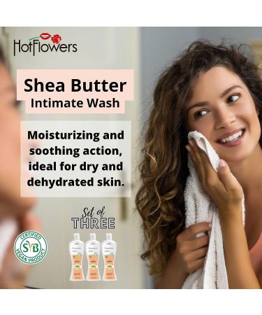 HOT FLOWERS Shea Butter Feminine Wash - pH Balanced for Intimate Care - Gynecologist Tested - 4.4 oz - Buy Online on GoSupps.com