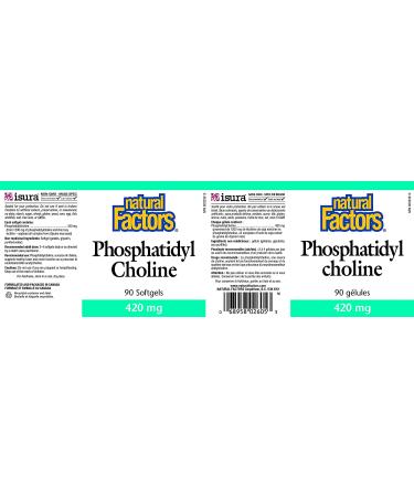 Natural Factors Phosphatidyl Choline 420 mg - 90 Softgels for Brain Health - Buy Online on GoSupps.com