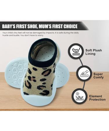 Dookeh Baby Shoes: Soft Sole Sneakers for Boys & Girls 2-3 Years - Leopard Dark Print - Buy Online on GoSupps.com