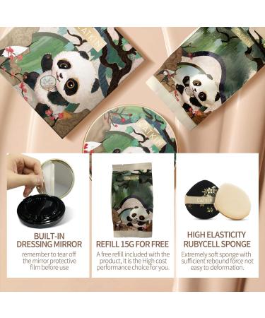 CATKIN Panda Land Foundation Full Coverage Cushion Foundation for Sensitive Skin 15g*2 (C01 FAIR) - Buy Online on GoSupps.com