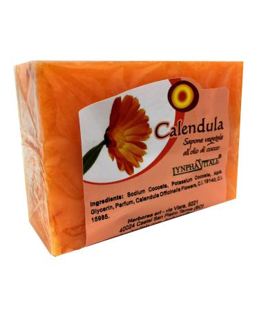 Marigold Petal Soap - Handmade, Natural, Cold Processed Soap - Ideal Emollient Soap for Dry, Sensitive and Delicate Skin - 100 gr
