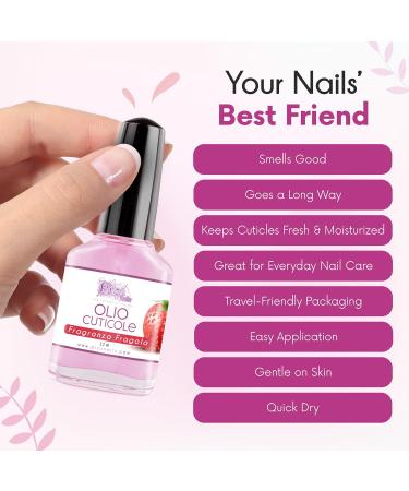 Strawberry Cuticle Oil - Professional Nail Treatment 12ml - Moisturizing & Regenerating - Relief for Dry Skin - Buy Online on GoSupps.com