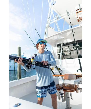 HUK Polarized Lens Sunglasses for Fishing and Outdoor Sports - Blue Mirror/Matte Black, Medium/Large - Buy Online on GoSupps.com
