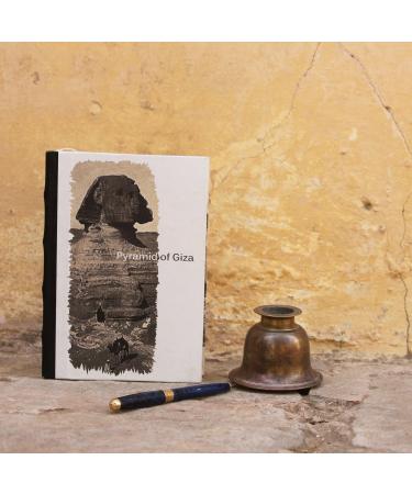 DeKulture Handmade Pyramid of Giza Artwork Eco-Friendly Task Planner Acid Free Paper Genuine Leather Spine Ideal Daily Diary for Personal & Office Use - Best Gift For Men Women 125 GSM 176 Pages - Buy Online on GoSupps.com