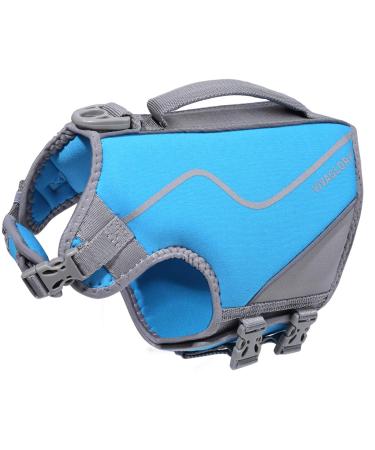 Vivaglory for dogs in a sporty style durable pet security vest comfortable neoprene rescue vests with Velcro fastener blue XSMall XS: 43-51cm (chest circumference) blue - Buy Online on GoSupps.com