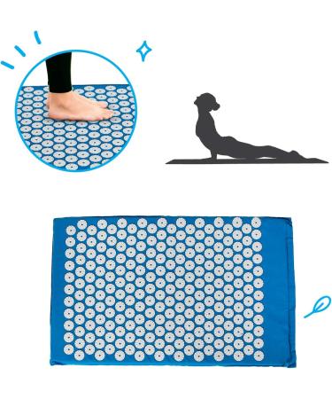 Acupressure Mat for Better Blood Circulation | Needle Mat YantraMatte Yoga & Massage Relaxation Mat - Blue - Buy Online on GoSupps.com