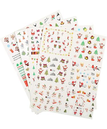 Naler Christmas Nail Stickers 24 Small Sheets Xmas Nail Toe Stickers Water Slide Decal for Women Girls Ladies Christmas Decoration - Buy Online on GoSupps.com