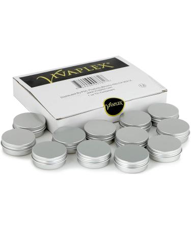 Buy Vivaplex 1 oz Aluminum Tin Jars with Lids - 12 Pack | International Shipping Available - Buy Online on GoSupps.com