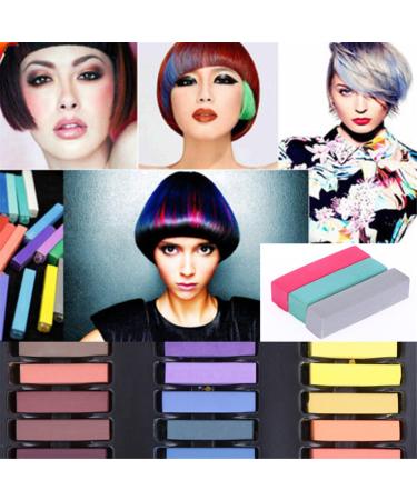 HMILYDYK Hair Chalks Set Glitter Temporary Non-Toxic Rainbow Colored Dye Pastel Kit Works on All Hair Colors Great Christmas Birthday Gifts for Girls Teens 24 Pcs - Buy Online on GoSupps.com
