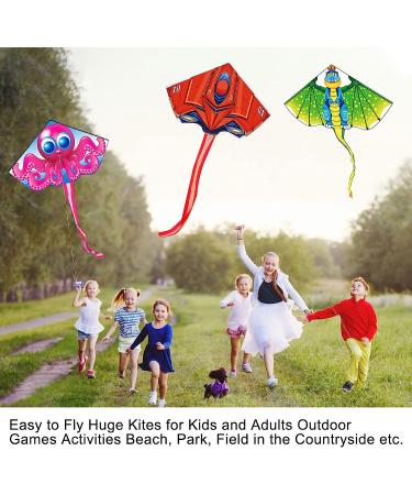 Dinosaur Kite for Kids Ages 3-12 | Easy-to-Fly Beach Kite with Handle and 328FT String - Buy Online on GoSupps.com