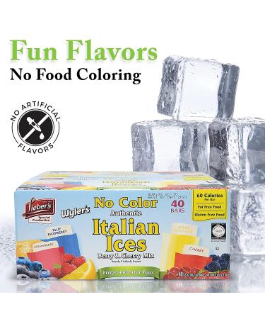 Lieber's Wyler's Italian Ices Berry & Cherry Mix - No Coloring, Kosher, Gluten-Free, Fat-Free - 80oz Box (2-Pack), 40 Count - 2 Pack - Buy Online on GoSupps.com