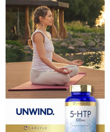 Carlyle 5-HTP 100mg - 240 Capsules | Non-GMO & Gluten-Free | Enhance Mood & Sleep | International Shipping Available - Buy Online on GoSupps.com