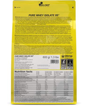 Olimp Pure Whey Isolate 95 Protein Powder - Premium Chocolate Protein 600g | Muscle Building & Rich in Amino Acids - Buy Online on GoSupps.com