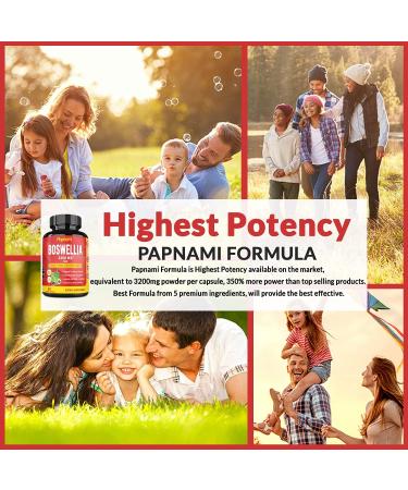 Organic Boswellia Serrata Extract Capsules 3200MG with Turmeric Curcumin Ginger - Joint Health Support Supplement - 60 Vegan Capsules - Buy Online on GoSupps.com