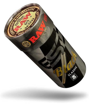 RAW Black Cones King Size 100 Pack - Natural Pre Rolled Rolling Papers with Tips & Packing Tubes | Slow Burning & Extra Fine for Thin, Translucent Paper | 100 Count - Buy Online on GoSupps.com