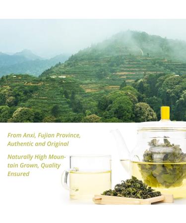 oriarmcha Chinese Tie Guan Yin Oolong Tea Loose Leaf 100g - Anxi Tieguanyin Fujian Tikuanyin Wulong Green Tea Leaves - Iron Goddess of Mercy Tieguanyin Oolong Tea 100g - Buy Online on GoSupps.com