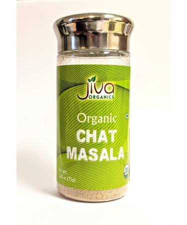 Organic Chat Masala Spice Blend 2.6oz (75g) - Indian Seasoning Mix - Natural, Vegan, Non-GMO from Jiva Organics