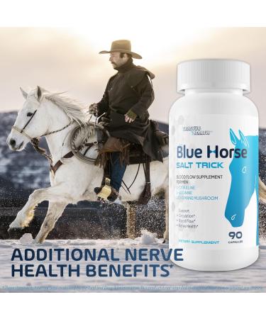 Blue Horse Salt Trick - Our Best Blood Flow Supplement for Men - Our Best Circulation Supplement - Male Circulation Supplements Nitric Oxide Vasodilator to Improve Blood Flow 7 Blue Salt Trick for Men - Buy Online on GoSupps.com