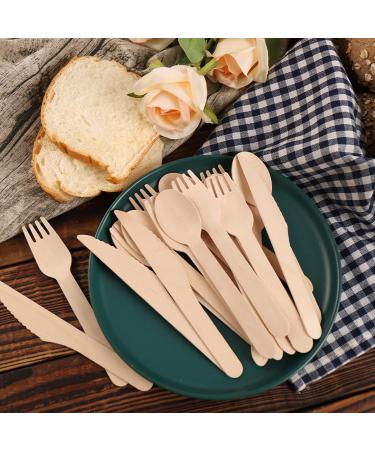 100PCS Disposable Wooden Knifes 160mm / 6.3Inches Natural Eco-Friendly Birchwood Utensils Knifes Wood Knife for Party Picnic Barbecue Restaurant Dinner Dessert - Buy Online on GoSupps.com