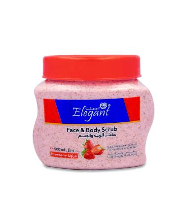 Elegant Exfoliating Body Scrub 500ML - Sweet Strawberry - The Ultimate Exfoliating Body Scrub for Healthy and Smooth Skin - Moisturizing Cleansing and Refreshing - Removes Dead Skin Cells