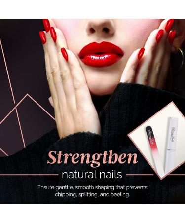 ClassyLady Glass Nail File - Crystal Filing Board for Natural Nails - Professional Fingernail Care - Silver - Buy Online on GoSupps.com