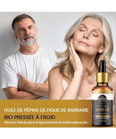 OILUX Organic Cold Pressed Prickly Pear Seed Oil - 100% Natural Prickly Pear Seed Oil - Buy Online on GoSupps.com