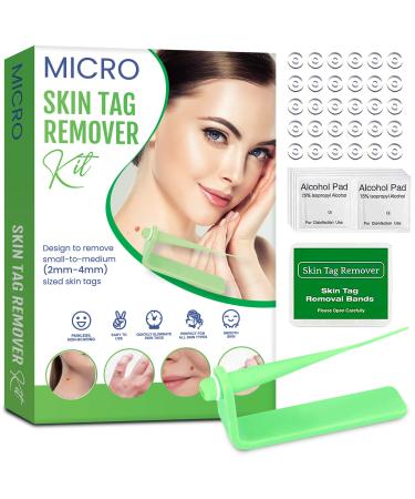 Skin Tag Remover Micro Skin Tag Removal Kit with 24 Micro Skin Tag Bands Mole Remover for Face, Neck and Body-Micro Skin Tag(2-4mm)