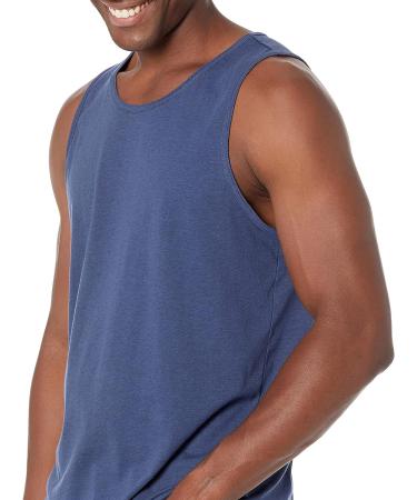 Amazon Essentials Men's Regular-Fit Tank Top - Large Blue Heather - Buy Online on GoSupps.com