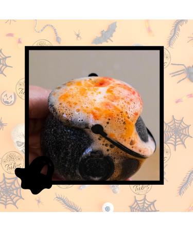 Happy Halloween Spooky Orange Spider Scary Witches Bubbling Cauldron Bath Bomb Fizzer. Handmade in UK. Horror Bubbling Bathbomb Bath Fun - Buy Online on GoSupps.com