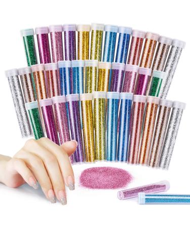 36 PCS Ultra Fine Glitter for Crafts - Glitter Powder Rainbow Glitter Glitter for Slime Nail Glitter Craft Glitter for Resin Glitter for Body Hair Face Glitter Bulk Glitter Set of 12 Colors