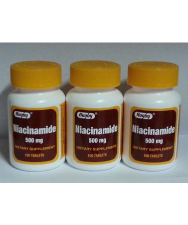Rugby Niacinamide 500mg Tablets 100ct - 3 Pack (3)