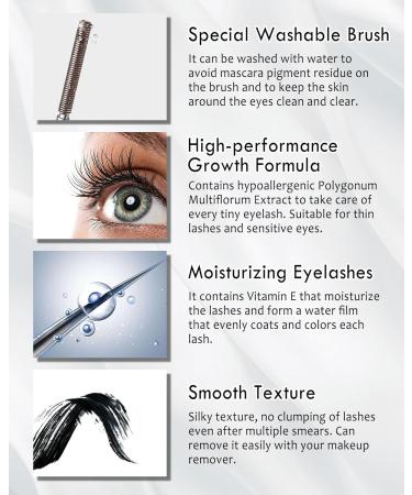 Waterproof Black Metal Mascara Judy 3D Curling Eyelash Iron Mascara Washable Extra Slim Metal Rod Mascara Wand Lengthening Long-Lasting Steel Tubing Hypoallergenic Mascara for Older Women (2Pcs) 2pcs Black - Buy Online on GoSupps.com
