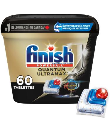 Finish Quantum UltraMAX Automatic Dishwasher Detergent Fresh 60 Tabs - Removes burnt-on stains & 24 h dried-on stains no pre-rinse needed - Buy Online on GoSupps.com