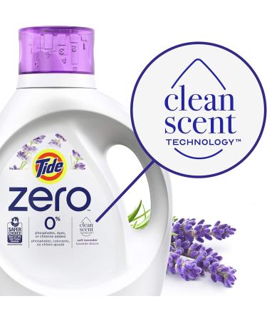 Tide Zero Liquid Laundry Detergent Soft Lavender Scent 80 Loads Cleanscent Technology 3.4 Liter (Pack of 1) Lavender 80 Loads - Buy Online on GoSupps.com