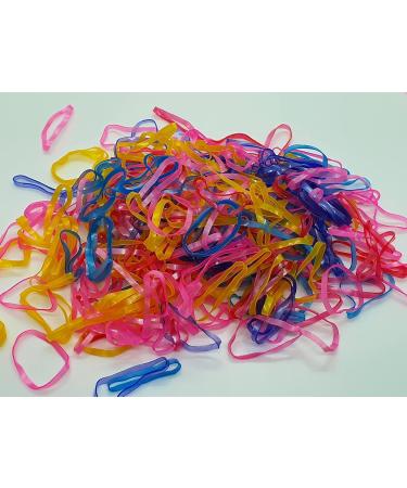 350 Pcs Transparent Rubber Bands for Hair - Multi-Colored Elastic Hair Ties & Bands - Ideal for All Hair Types - International Shipping Available - Buy Online on GoSupps.com