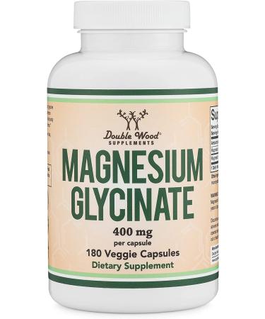 High Absorption Magnesium Glycinate 400mg - 180 Capsules | Vegan, Non-GMO, Gluten Free | Made in USA and Third Party Tested - Buy Online on GoSupps.com