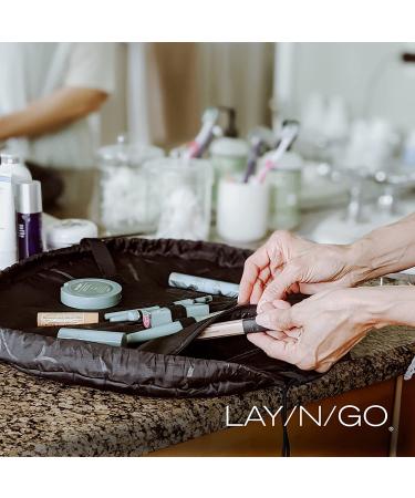 Lay-n-Go Cosmo 20 inch Black Makeup Organizer Bag for Travel & Daily Use - Durable Patented Design, Perfect Gift Idea - Buy Online on GoSupps.com