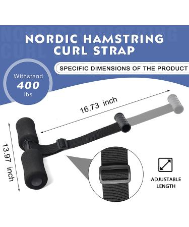 ABSORNY Nordic Curl Strap - Adjustable, 400lb Capacity for Hamstring & Ab Workouts - Strength Training Equipment for Men & Women - Buy Online on GoSupps.com
