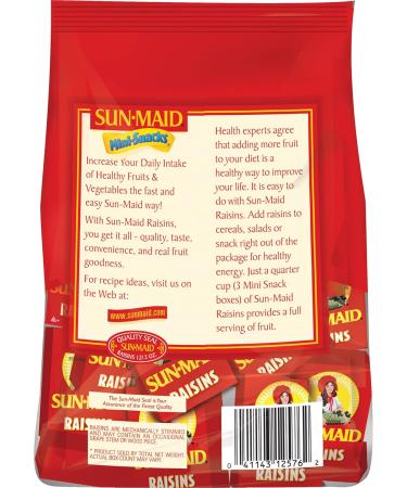 Sun-Maid California Raisins Mini Snacks Bags| 6 oz - Buy Online on GoSupps.com