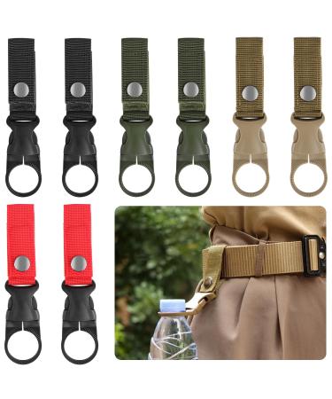 UNVTAP NYLON Belt bottle holder Clips 8 PCs water bottle buckle holder Tactical bottle holder backpack Karabiner Bottle holder Belt tactical keychain for outdoor activities