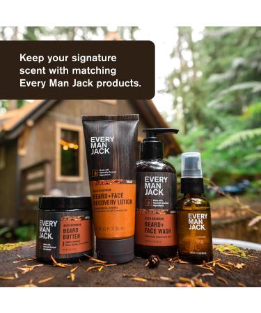 Every Man Jack Men's Aged Bourbon Beard Set - Complete Grooming Essentials: Beard Wash Lotion Oil Butter & Comb - Buy Online on GoSupps.com