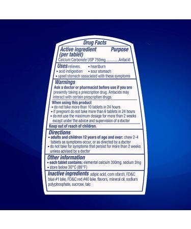 TUMS EX Assorted Berries 8 Count - Pack of 12 Antacid Rolls - Buy Online on GoSupps.com