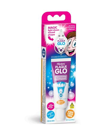 Piksters Plaque Glo toothpaste for children with light tropical flavour
