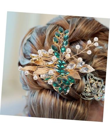Didiseaon Wedding Headpiece Silver Leaf Tiara Womens Headpiece Bridal Hair Clip Hair Clip for Wedding Girl Headpiece Rhinestone Hair Clips Metal Bride Hair Comb Glass - Buy Online on GoSupps.com